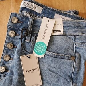 Judy Blue Jane High Rise Button Fly Skinny Jean Light Blue-8